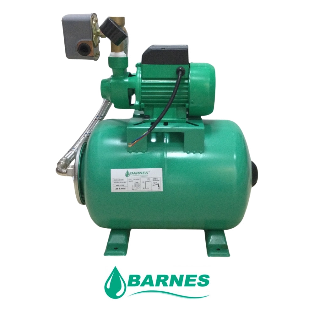 BOMBA DE AGUA PERIFERICA 110V/220V DE 0.5 HP CON TANQUE PRESION DE 24 L 1J2100