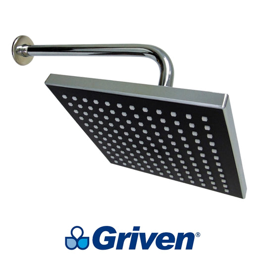 REGADERA TIPO LLUVIA 8 PULGADAS CROMADA GRIVEN GV-SHC-A8