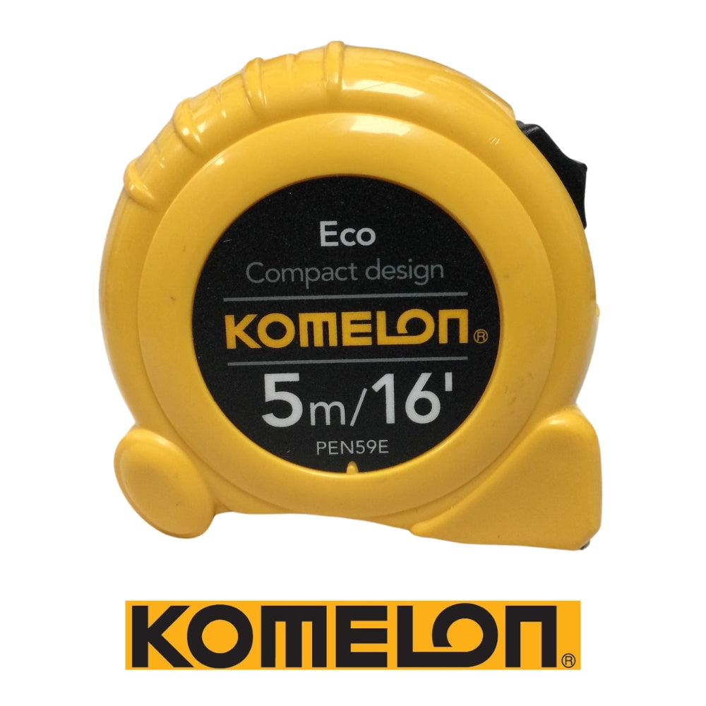 CINTA METRICA 5M ECO AMARILLA KOMELON