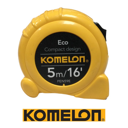 CINTA METRICA 5M ECO AMARILLA KOMELON