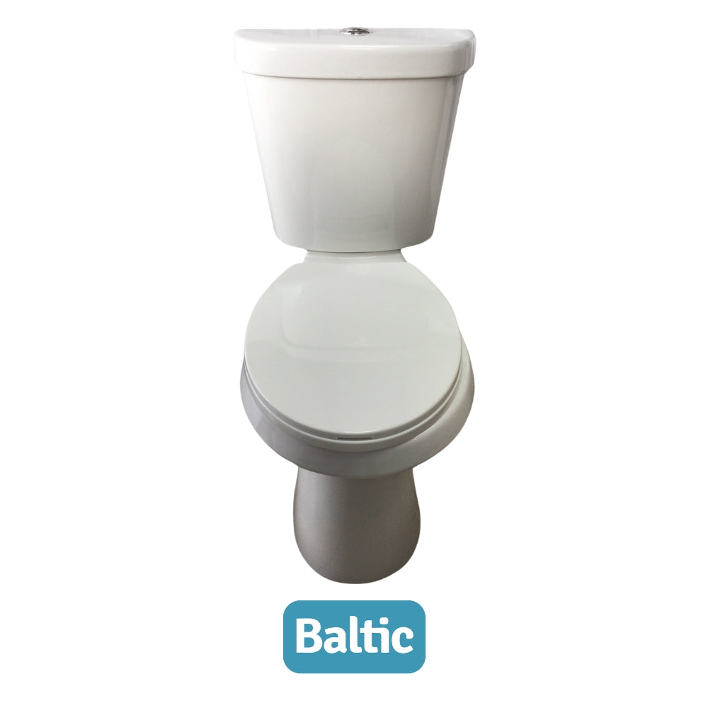 INODORO DOS PIEZAS REDONDO COLOR BLANCO BALTIC AQUARIUS SR-133A