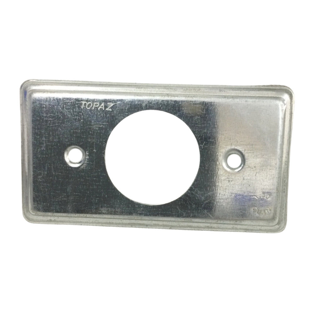 TAPA TOMACORRIENTE SENCILLO METAL 2 PULGADAS X 4 PULGADAS