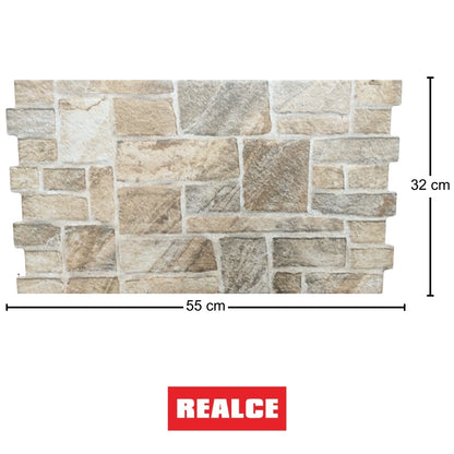 REVESTIMIENTO CERAMICO REALCE 32702 ROCK ALMOND 32x55CM 1.39M2/CAJA