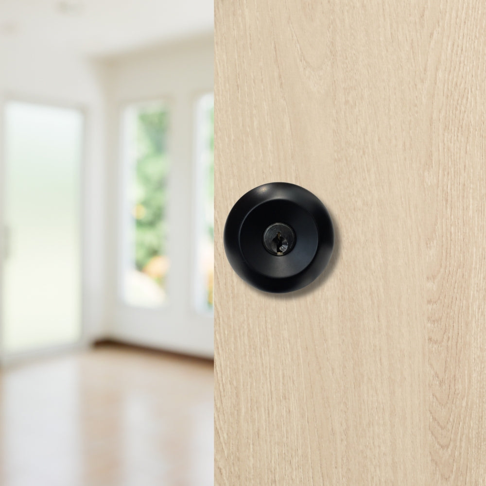 CERRADURA DE POMO DE ENTRADA ACABADO NEGRO MATE 587 LOCKPRO