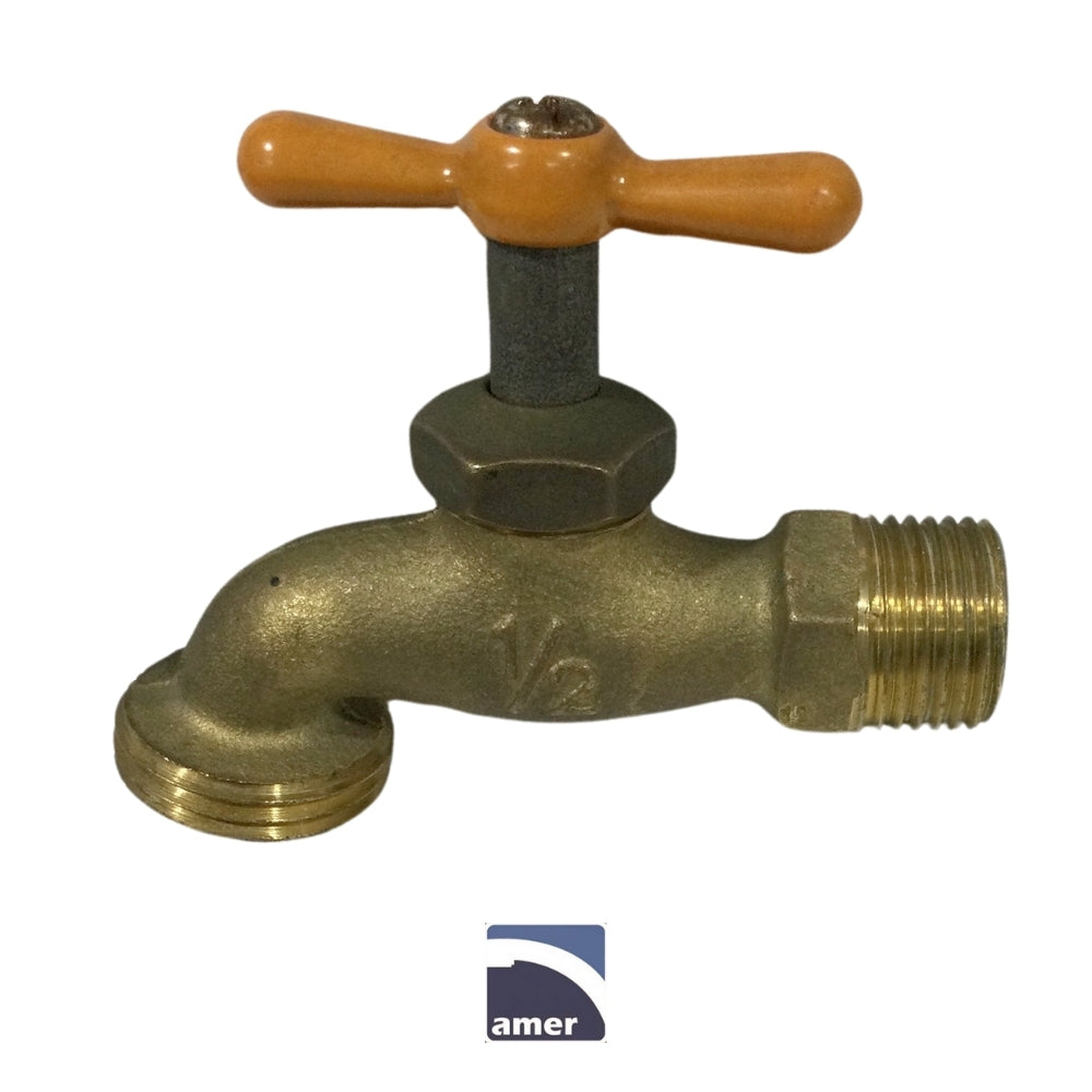 LLAVE DE CHORRO CON ROSCA 1/2 PULGADAS