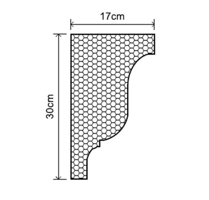 MOLDURA EC-V02L 30CM X 17CM X 120CM (SEVILLA - LARGE)