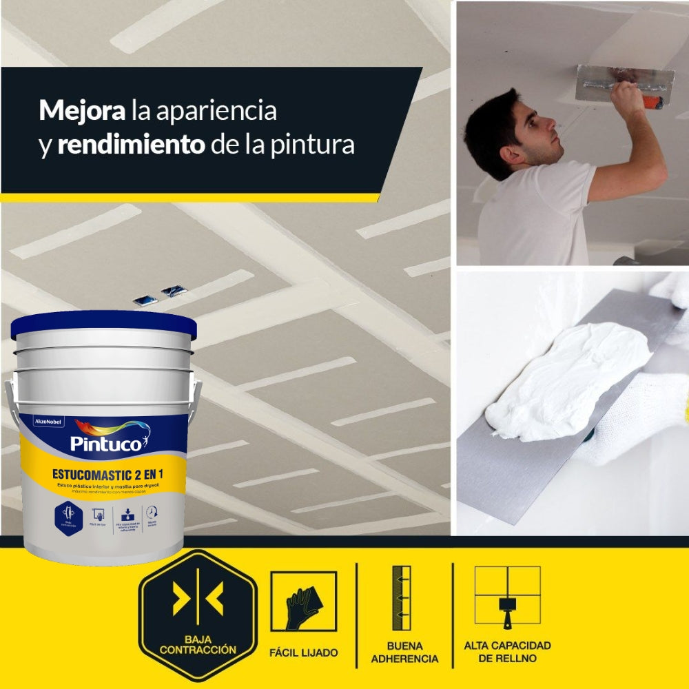 ESTUCOMASTIC BLANCO 18070 CANECA 27 KG PINTUCO
