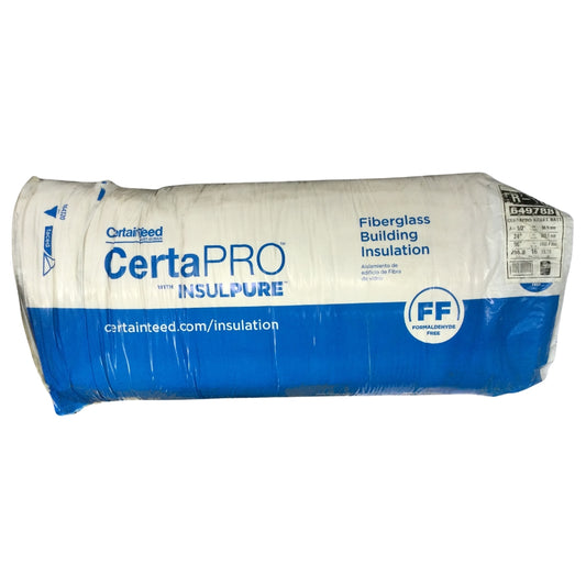 CERTAINTEED 3-1/2 PULGADAS X 24 PULGADAS X 96 PULGADAS R-11 KRAFT FACED FACED FIBERGLASS BATTS
