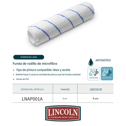 MOTA PARA RODILLO ANTIGOTEO DE 9 X 3/8 PULGADAS DE MICROFIBRA