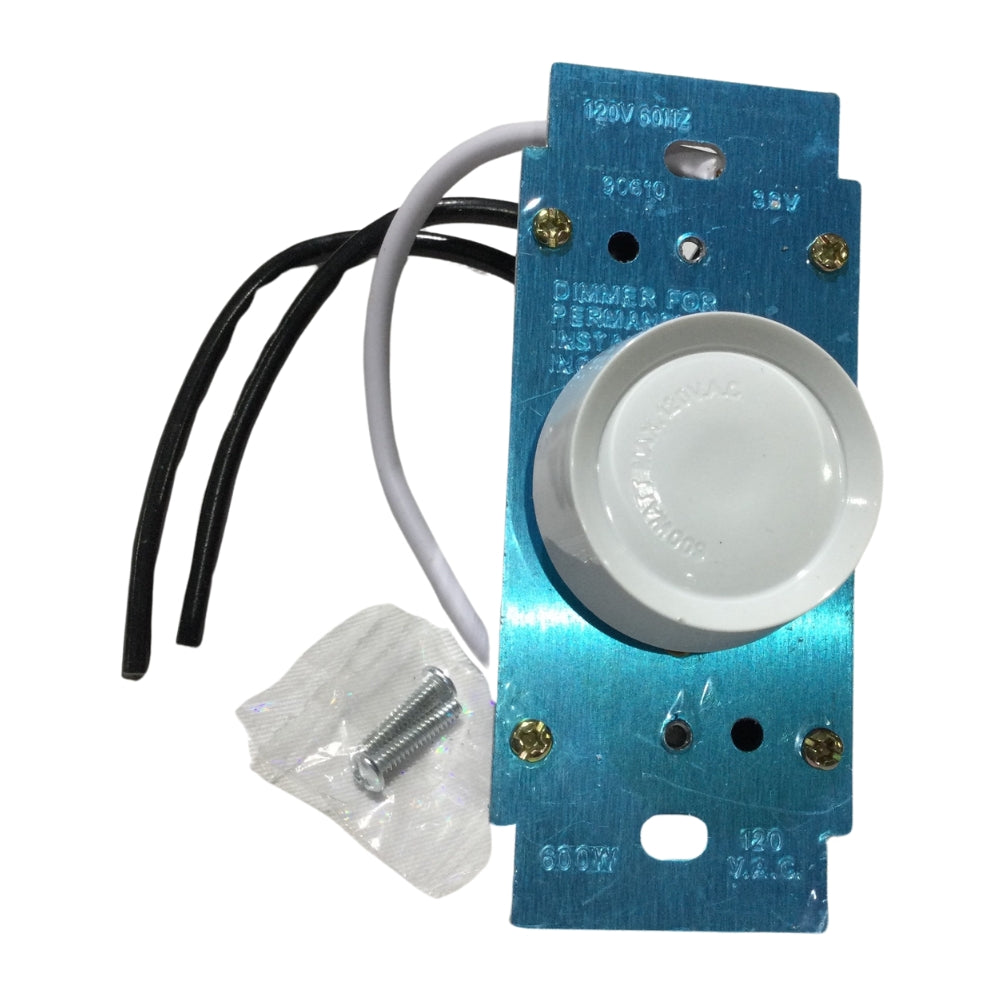 DIMMER GIRATORIO UNIVERSAL 600W 120V BLANCO