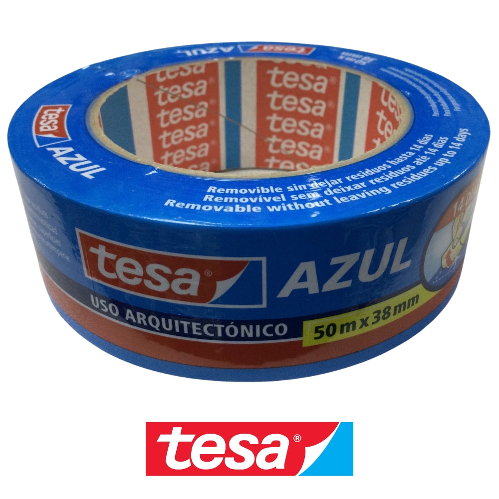 MASKING TAPE AZUL TESA DE 50M X 38MM TES 04435