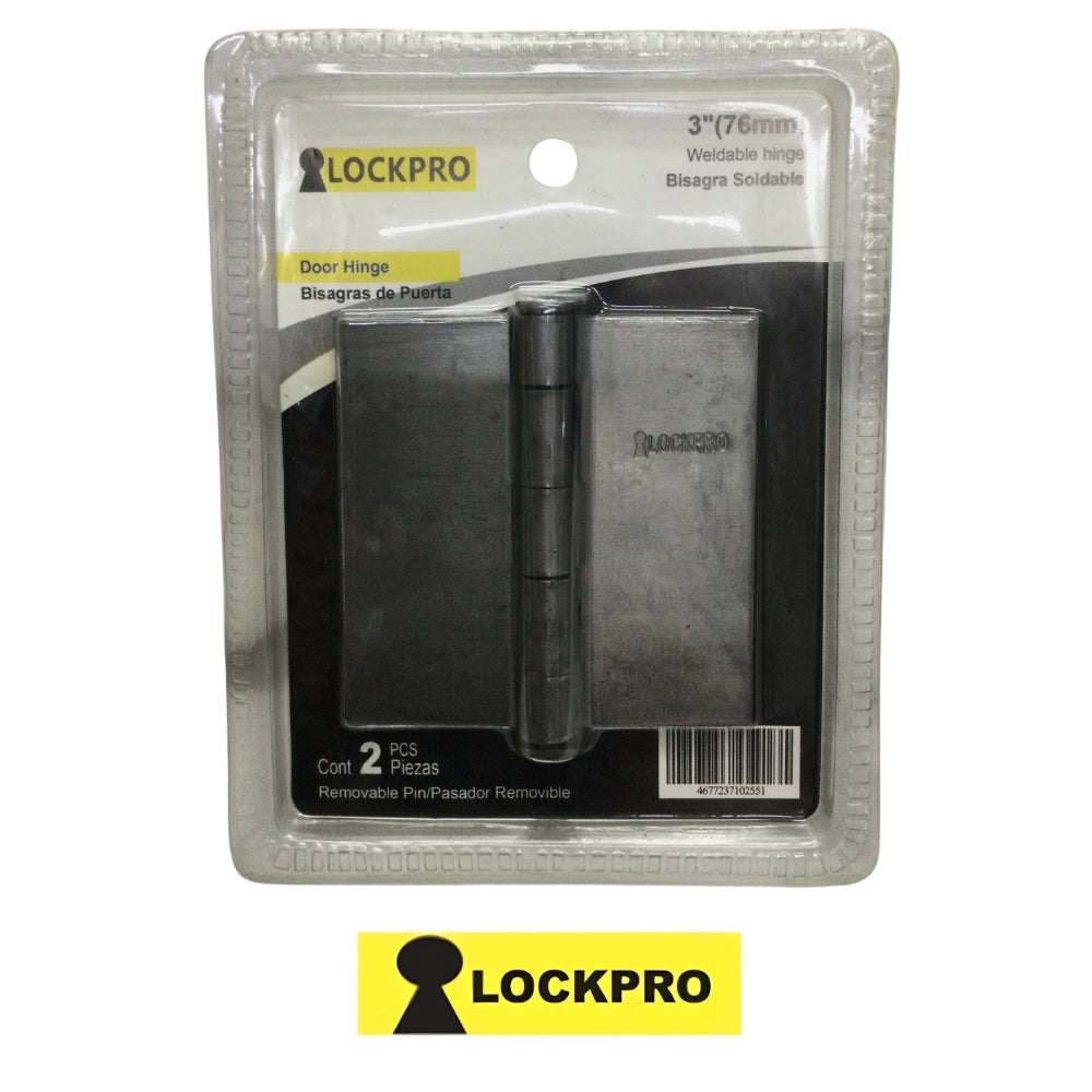 BISAGRA DE SOLDAR LISA 3 Pulg X 3 Pulg 2 mm ESPESOR LOCKPRO