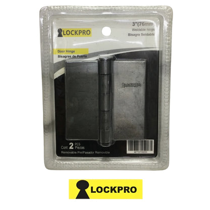 BISAGRA DE SOLDAR LISA 3 Pulg X 3 Pulg 2 mm ESPESOR LOCKPRO