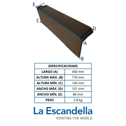 PLANUM REMATE LATERAL IZQUIERDO MARRON KLINKER ESCANDELLA Q89MK