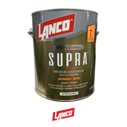 PINTURA BASE PARED SUPRA SATIN BLANCO GL VA3680-4 LANCO