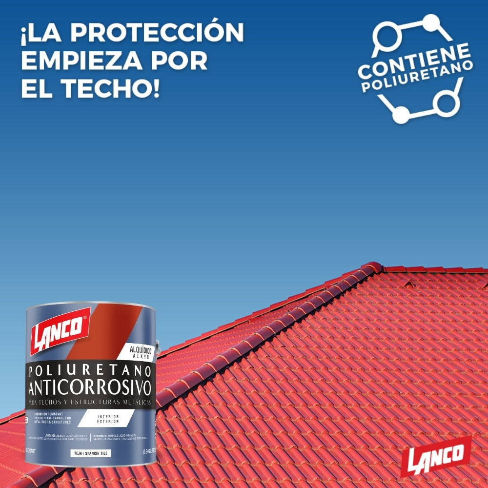 PINTURA ANTICORROSIVA POLIURETANO TEJA 1/4 MM91-5 LANCO