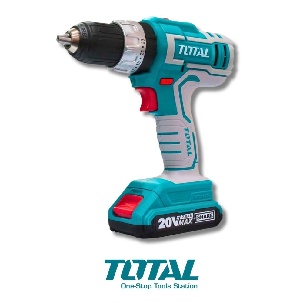 TALADRO INALÁMBRICO PERCUTOR TOTAL 1/2 PULGADAS 20V UTIDLI20031