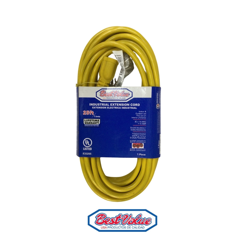 EXTENSION ELECTRICA USO PROFESIONAL 25'- 3XAWG14