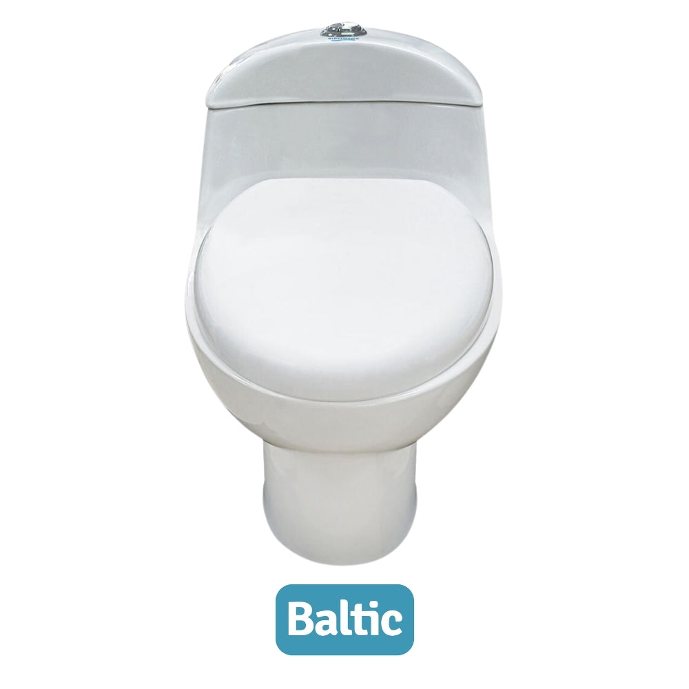 INODORO UNA PIEZA ELONGADO COLOR BLANCO BALTIC SR-1002