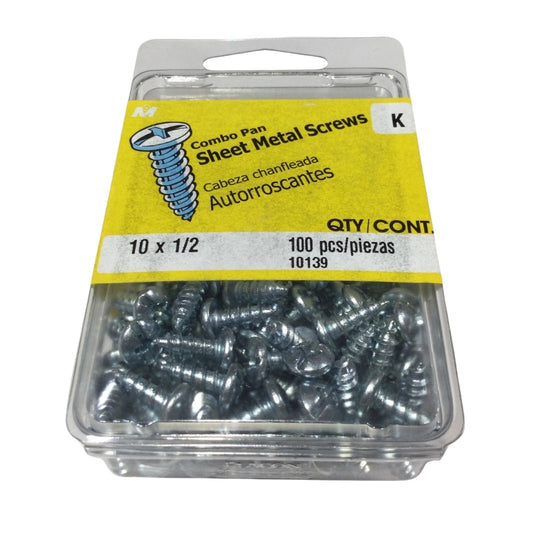 TORNILLO PARA LAMINA COMBO PAN HEAD ZINCADO #10 x 1/2 PULGADAS