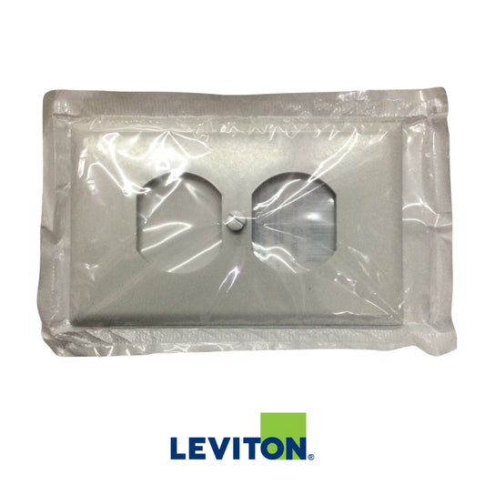 TAPA PARA TOMACORRIENTE DOBLE BLANCA LEVITON