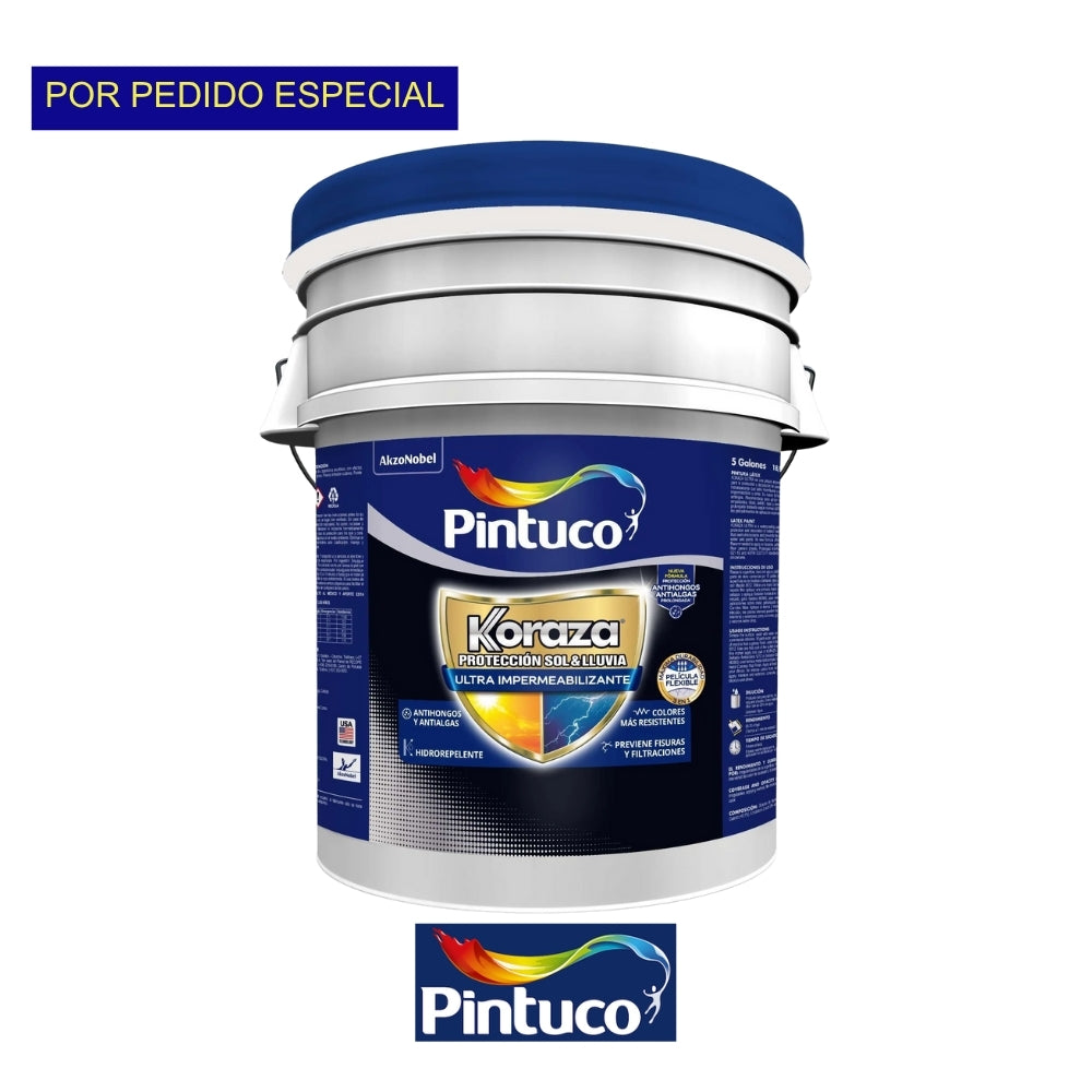 PINTURA IMPERMEABILIZANTE KORAZA ULTRA BASE ACCENT CANECA 5 GL PINTUCO