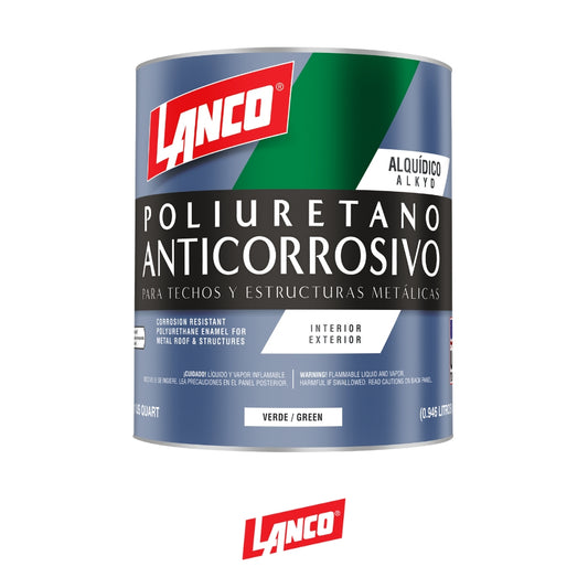 PINTURA ANTICORROSIVO POLIURETANO VERDE 1/4 MM96-5 LANCO