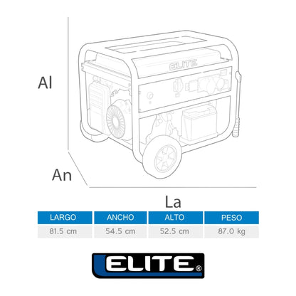 GENERADOR PORTATIL GASOLINA 7,5KW 120 -240V 60Hz 1PH ELITE