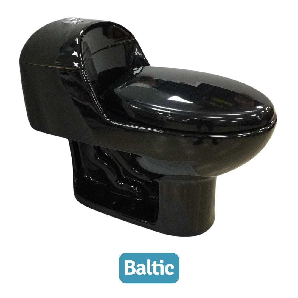 INODORO UNA PIEZA ELONGADO COLOR NEGRO BALTIC SR-1002