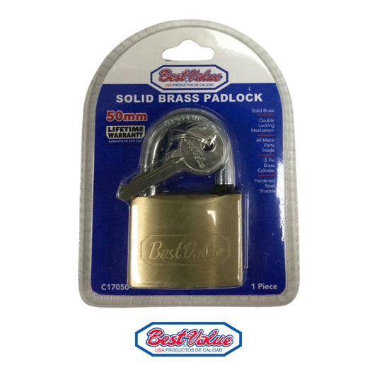 CANDADO BEST VALUE 50MM BRONCE