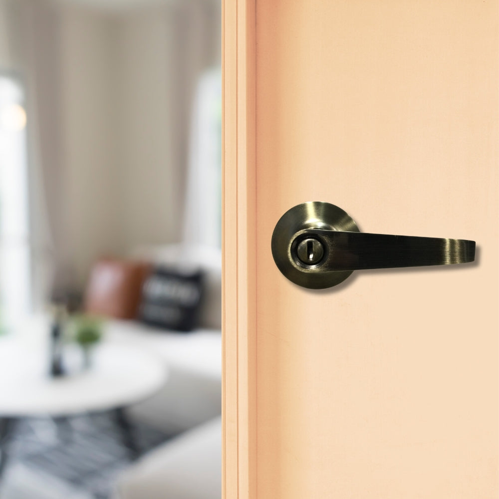 CERRADURA DE MANIJA DE BAÑO BRONCE ANTIGUO 2015 LOCKPRO