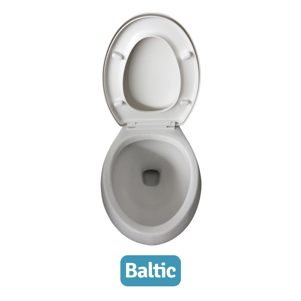 INODORO DOS PIEZAS ELONGADO COLOR BLANCO BALTIC SR-739A