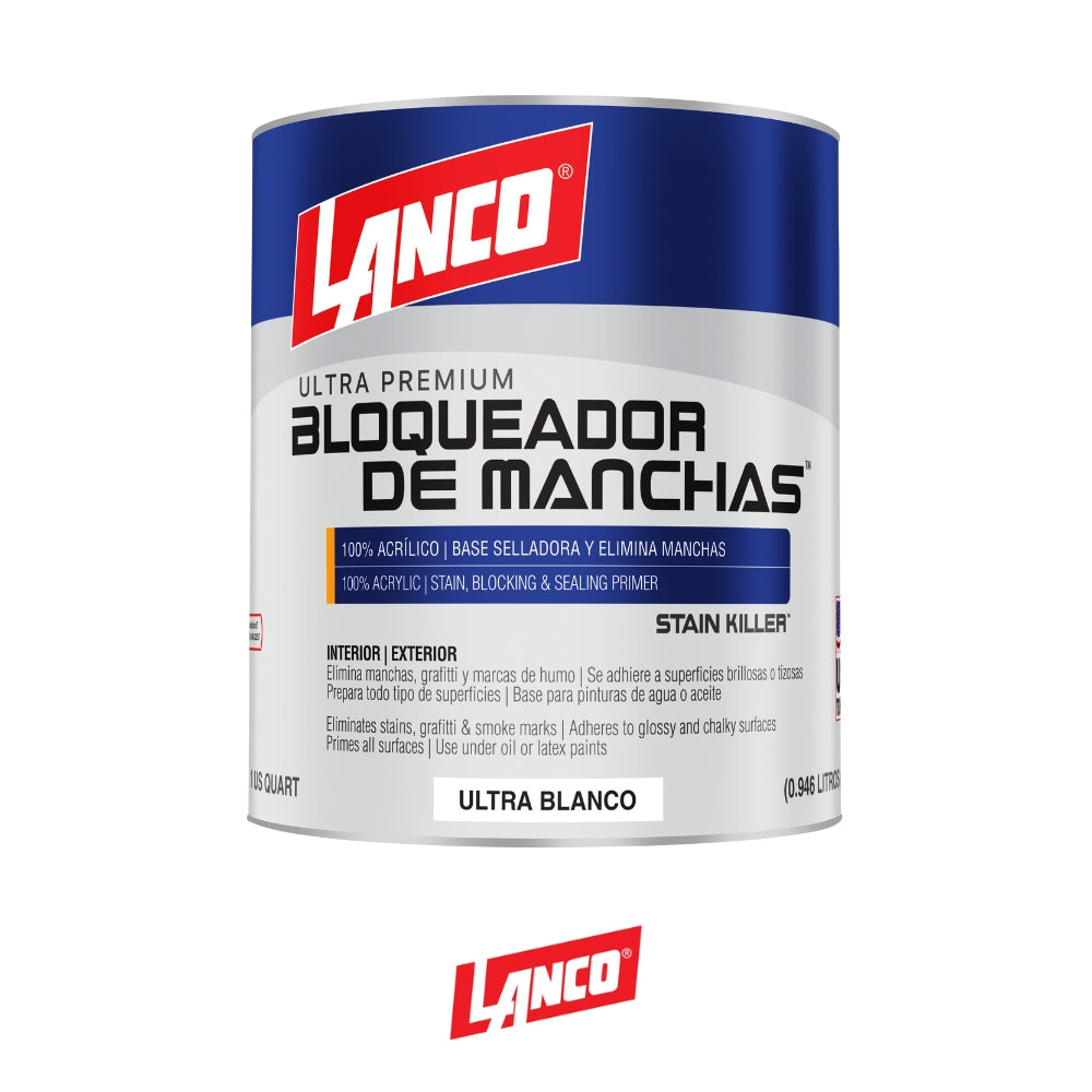 PINTURA BASE BLOQUEADOR DE MANCHAS STAIN KILLER 1/4 WP039-5 LANCO