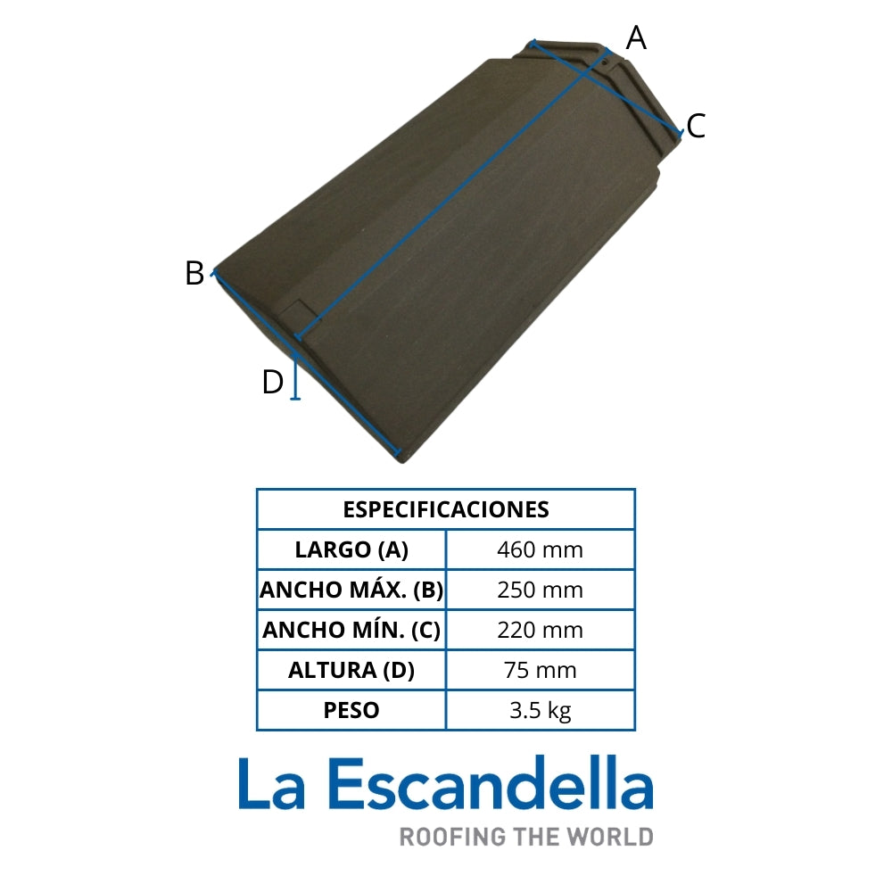CUMBRERA ANGULAR MARRON KLINKER ESCANDELLA Q120MK