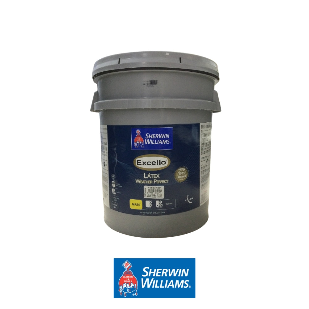 PINTURA LATEX MATE EXT BASE ULTRA DEEP EXCELLO WEATHER PERFECT 5GL B36TSA354-5 SHERWIN WILLIAMS