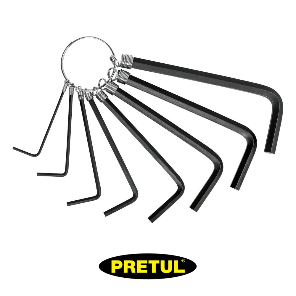JUEGO DE LLAVE ALLEN 8 PIEZAS  PULGADAS PRETUL