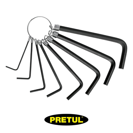 JUEGO DE LLAVE ALLEN 8 PIEZAS  PULGADAS PRETUL