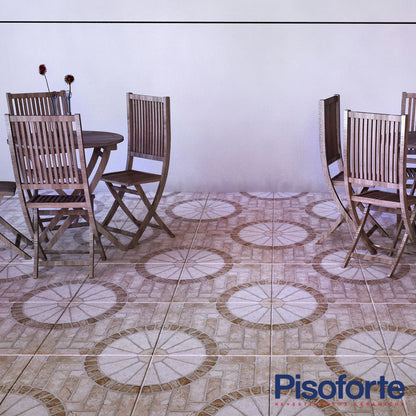 PISO CERAMICO PISOFORTE POMPEIA MARRON AD 50X50CM 2.33M2/CAJA 777349