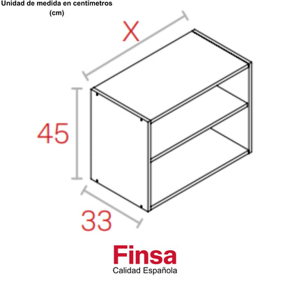 MODULO ALTO HORIZONTAL H45 MAX 450 x 600 x 330 BLANCO POLAR RH