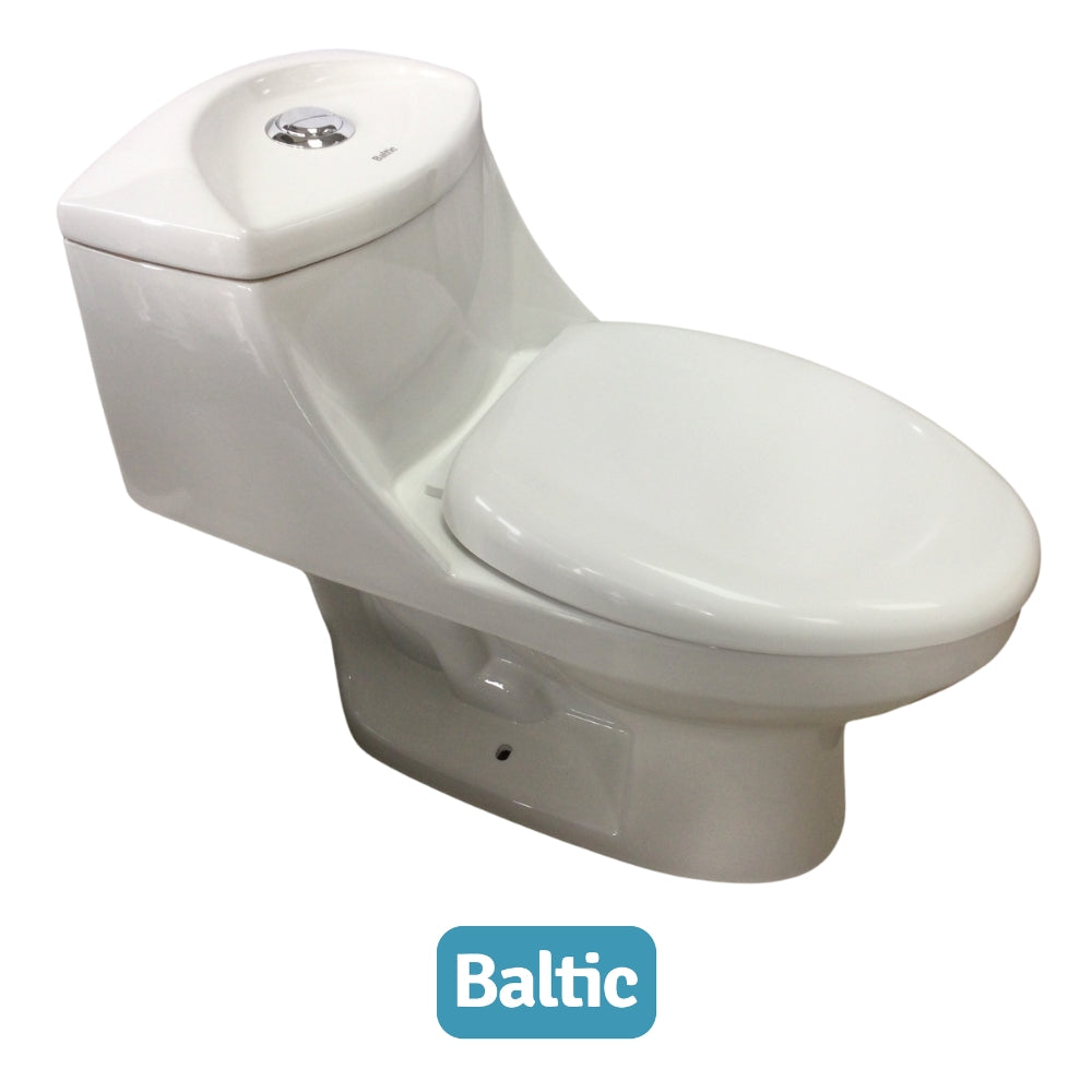 INODORO UNA PIEZA ELONGADO COLOR BLANCO BALTIC OCEANUS SR-1001