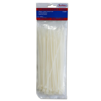 ZUNCHO PLASTICO BLANCO DE 8 PULGADAS X 3.6mm BEST VALUE