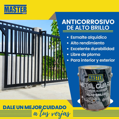 ESMALTE DE ACEITE METAL GUARD ENAMEL BLACK GALON PCR1503/VV2501 MASTER
