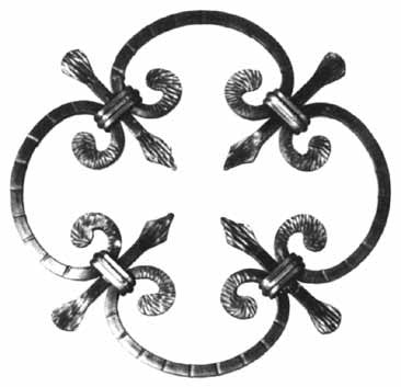 PLACA CIRCULAR DE HIERRO FORJADO 8X8X250mm - 17/1