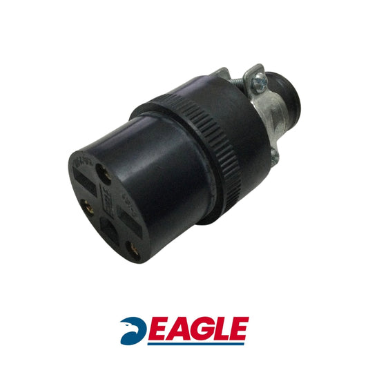 CONECTOR HEMBRA POLARIZADO 15A/125V NEGRO