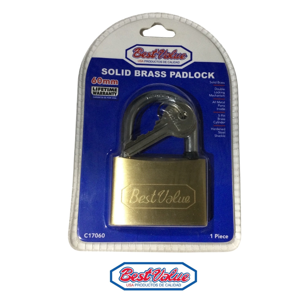 CANDADO BEST VALUE DE 60MM BRONCE