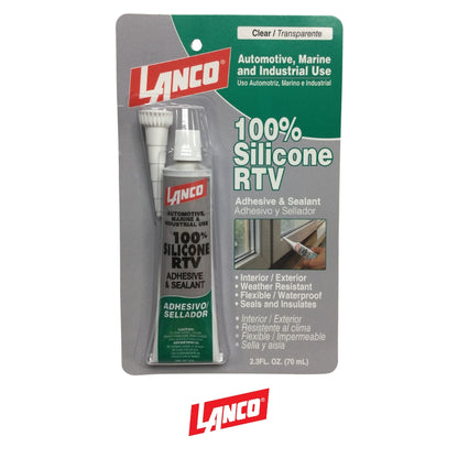 SILICON 100% INDUSTRIAL RTV  TRANSPARENTE 70ML TP892-19 LANCO