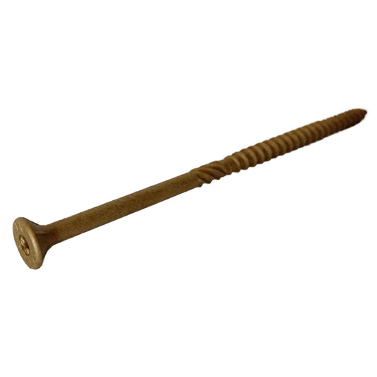 TORNILLO DE MADERA PARA CUBIERTA COLOR LATON XL 1500 #12 x 5 PULGADAS