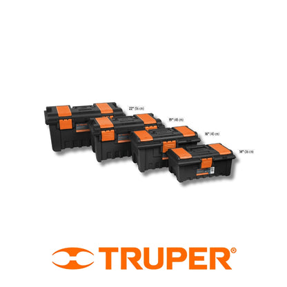 CAJA DE HERRAMIENTA NARANJA/NEGRO TRUPER 16 PULGADAS