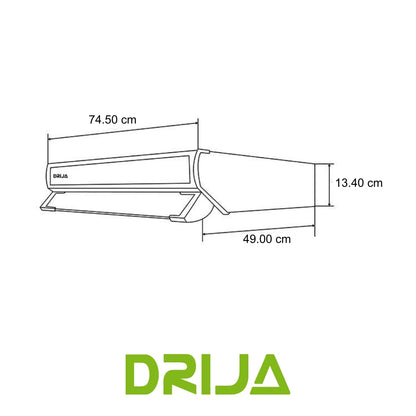 EXTRACTOR DE GRASA CAMPANA COMPACTA 76 BLACK 74.5CM