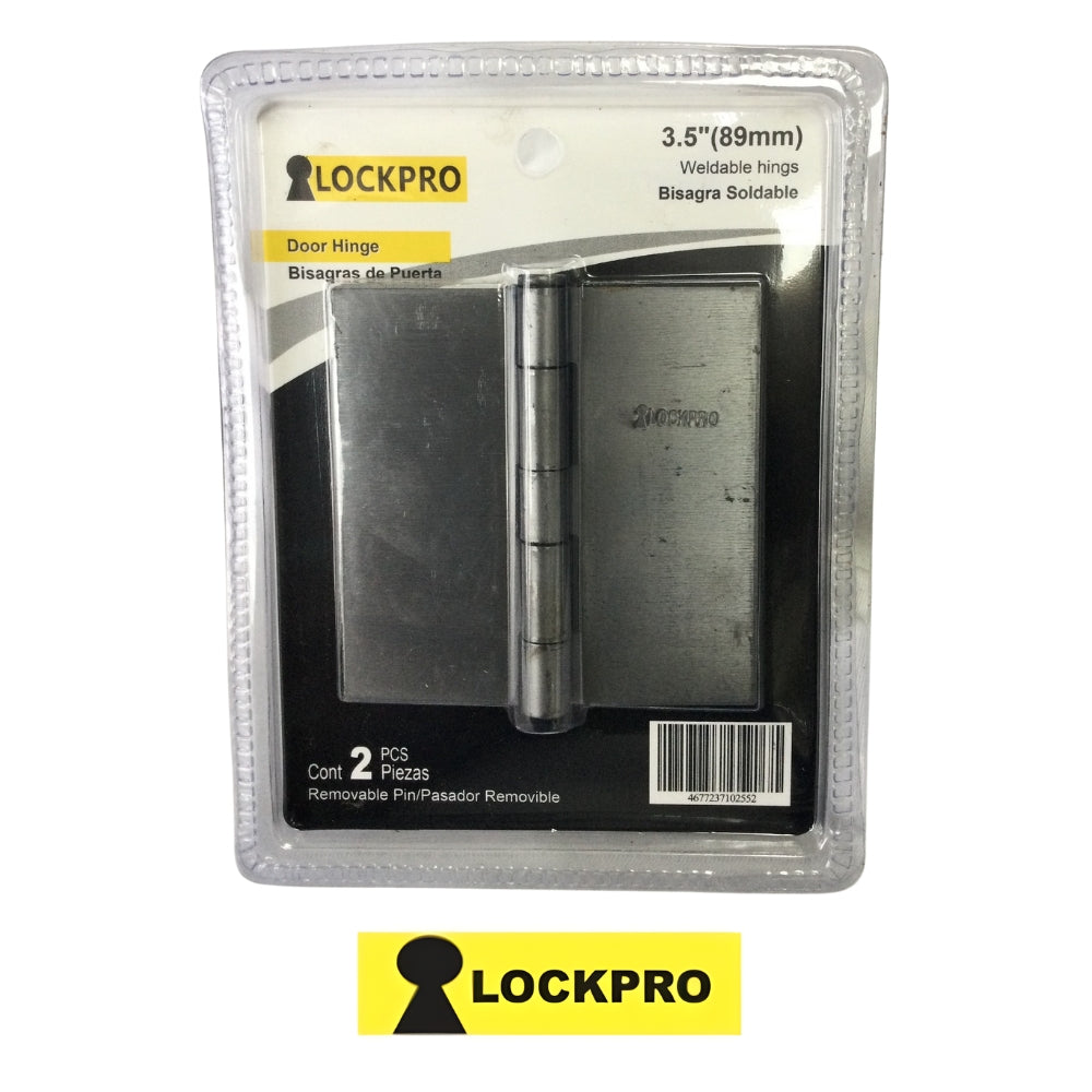 BISAGRA DE SOLDAR LISA 3.5 Pulg X 3.5 Pulg 2 mm ESPESOR LOCKPRO
